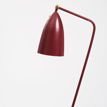 Greta Magnusson Grossman, a burgundy and off-white 'G-33' floor lamp, Bergboms Malmö, mid 20th C.