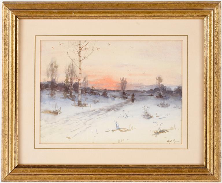 OKÄND KONSTNÄR, akvarell, 2 st, Ryssland, 1900-tal. Signerade.