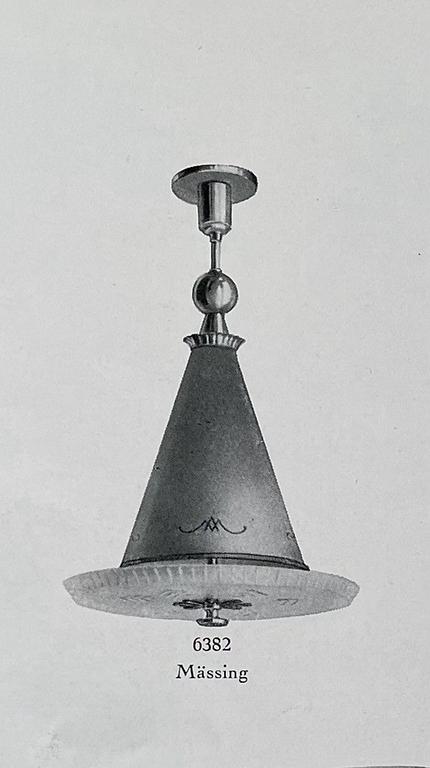 Harald Notini, a ceiling lamp model "6382", Arvid Böhlmarks Lampfabrik, 1930's.