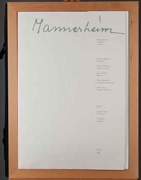 GRAFIKMAPP, "Mannerheim", färglitografier, 5 st, olika konstnärer, sign., dat. 2008/08 och numrerade 97/100.