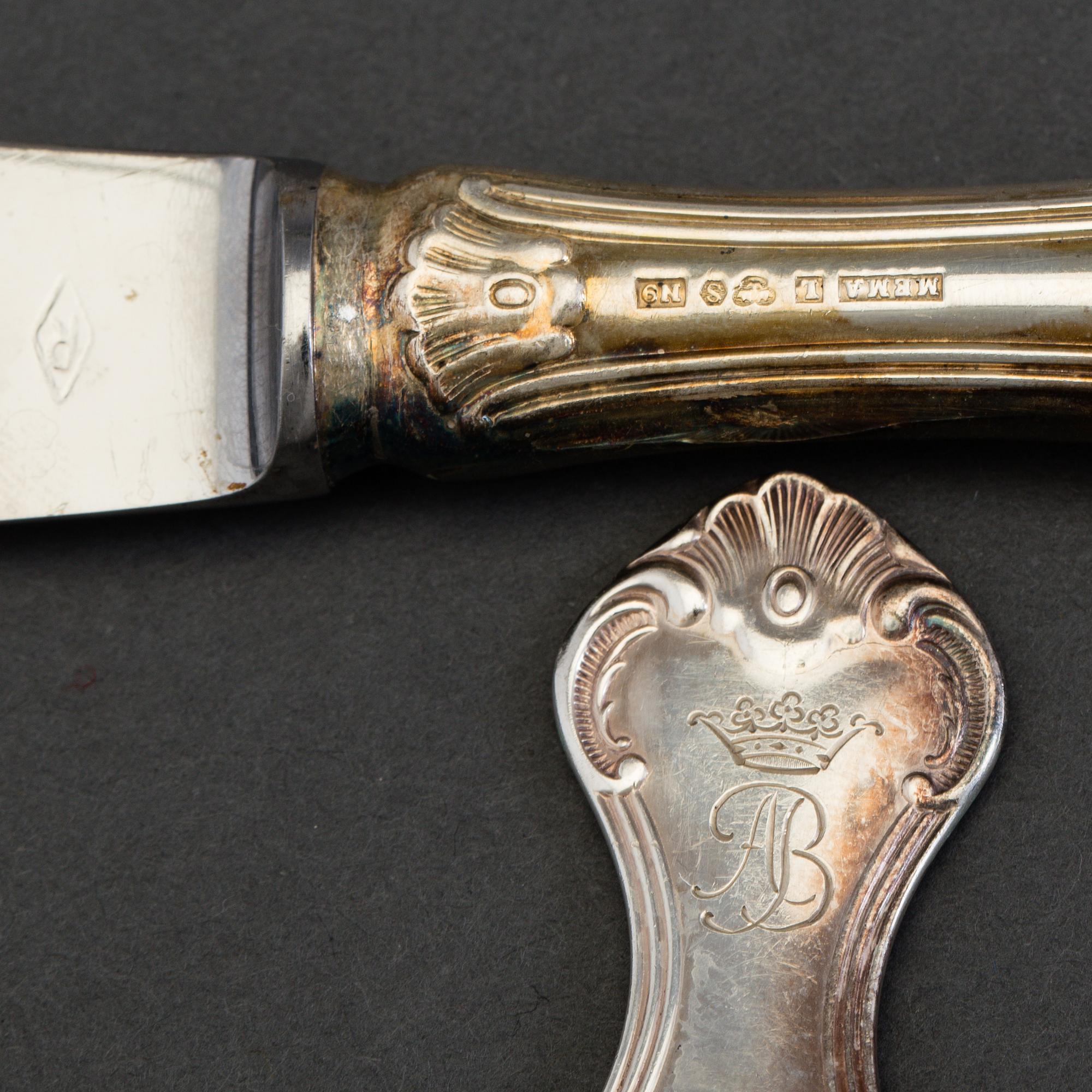 A 126 piece set of silver flatware, model "Patricia" by MEMA, 1960's.