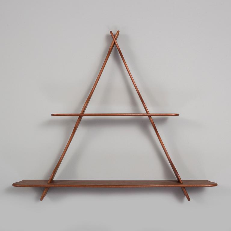 PEDER MOOS, A teak 'Amager' wall shelf, Denmark, mid 20th Century.