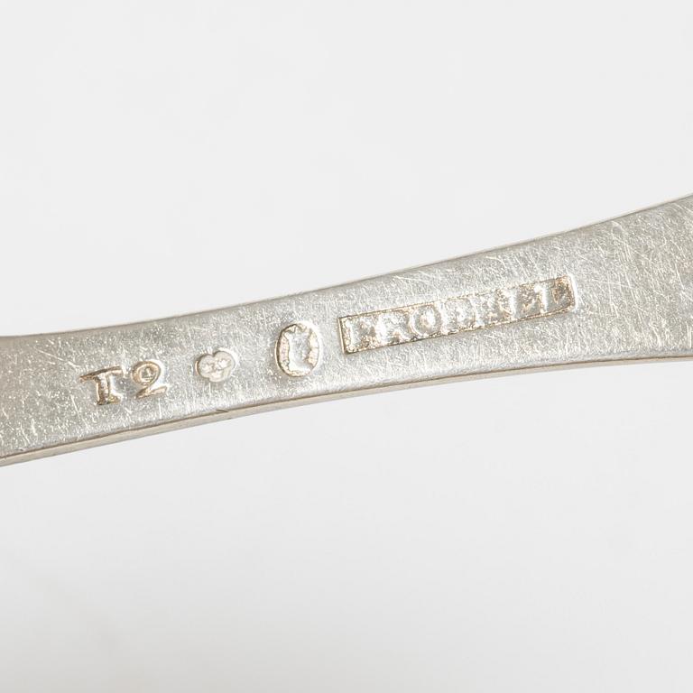 Johan Henrik Frodell, matskedar 4 st, silver, Stockholm 1801.