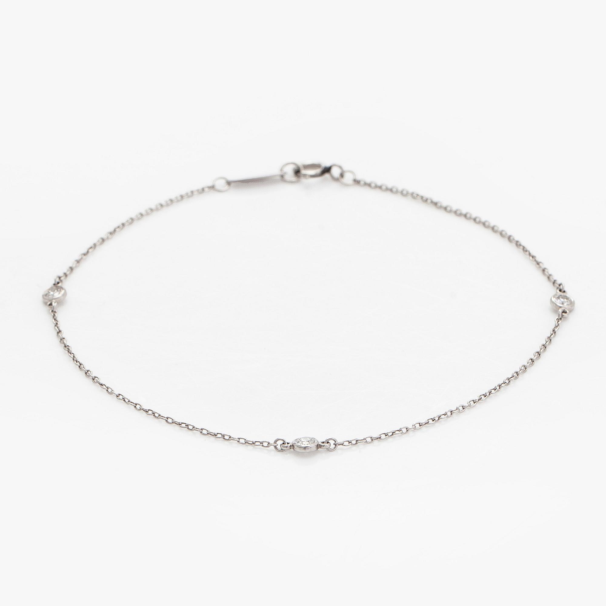 Tiffany & Co, Elsa Peretti, a platinum "Diamonds by the Yard" bracelet with brilliant-cut diamonds.