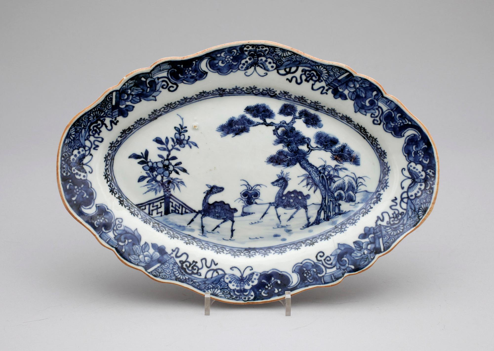 STEKFAT, porslin, Qianlong, Kina 1700-tal.