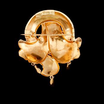 BROSCH, 18 k guld, svenska stämplar 1948. Vikt ca 5 gram.