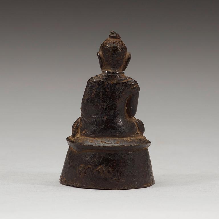 A bronze Buddha, Ming dynasty.