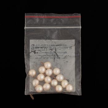 A two strand cultured pearl necklace.