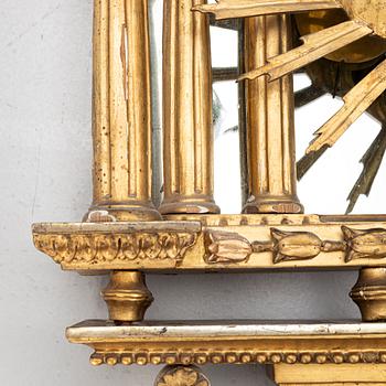 A Gustavian wall clock signed by Jacob Koch (active in Stockholm, 1762-1805).