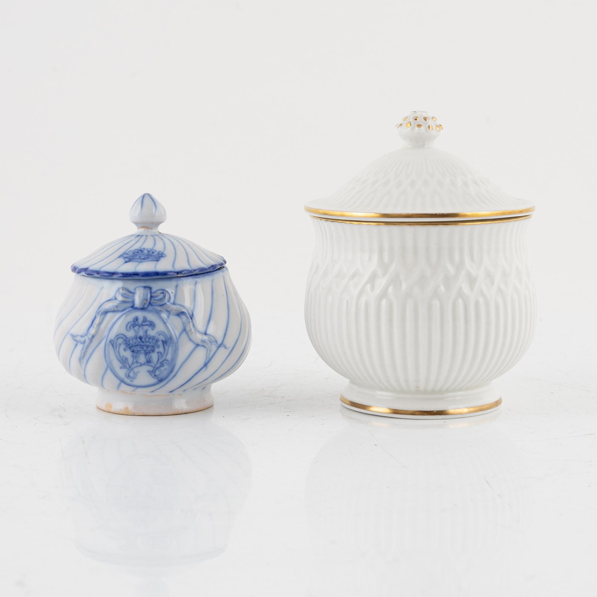 A set of 11(5+6) custard cups with covers, Sweden, circa 1900.