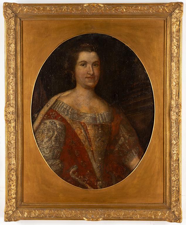 LOUIS MICHEL VAN LOO, after. Oval. Canvas relined on panel 80 x 64 cm.
