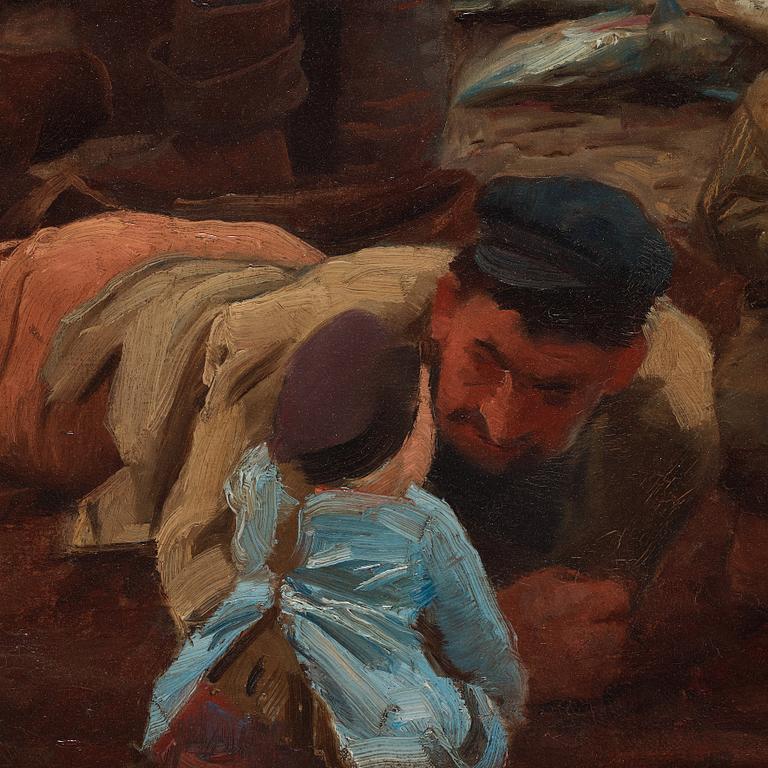 LAURITZ TUXEN, olja på duk, signerad L. Tuxen och daterad 1887.