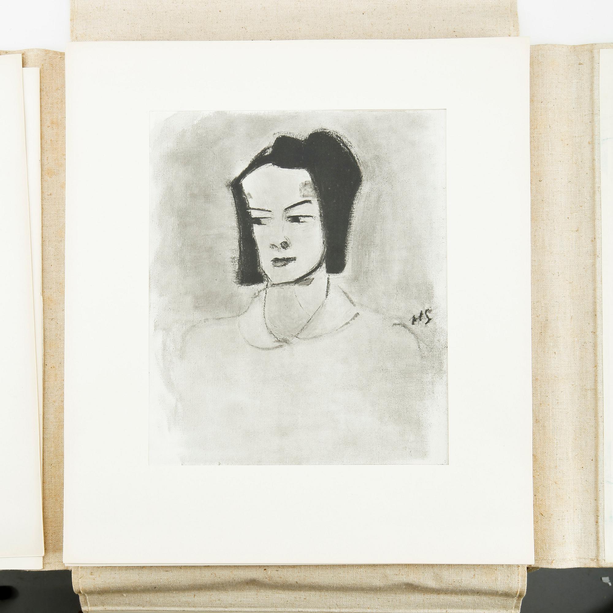 HELENE SCHJERFBECK, mapp med reproduktioner, 48 st, 1945.