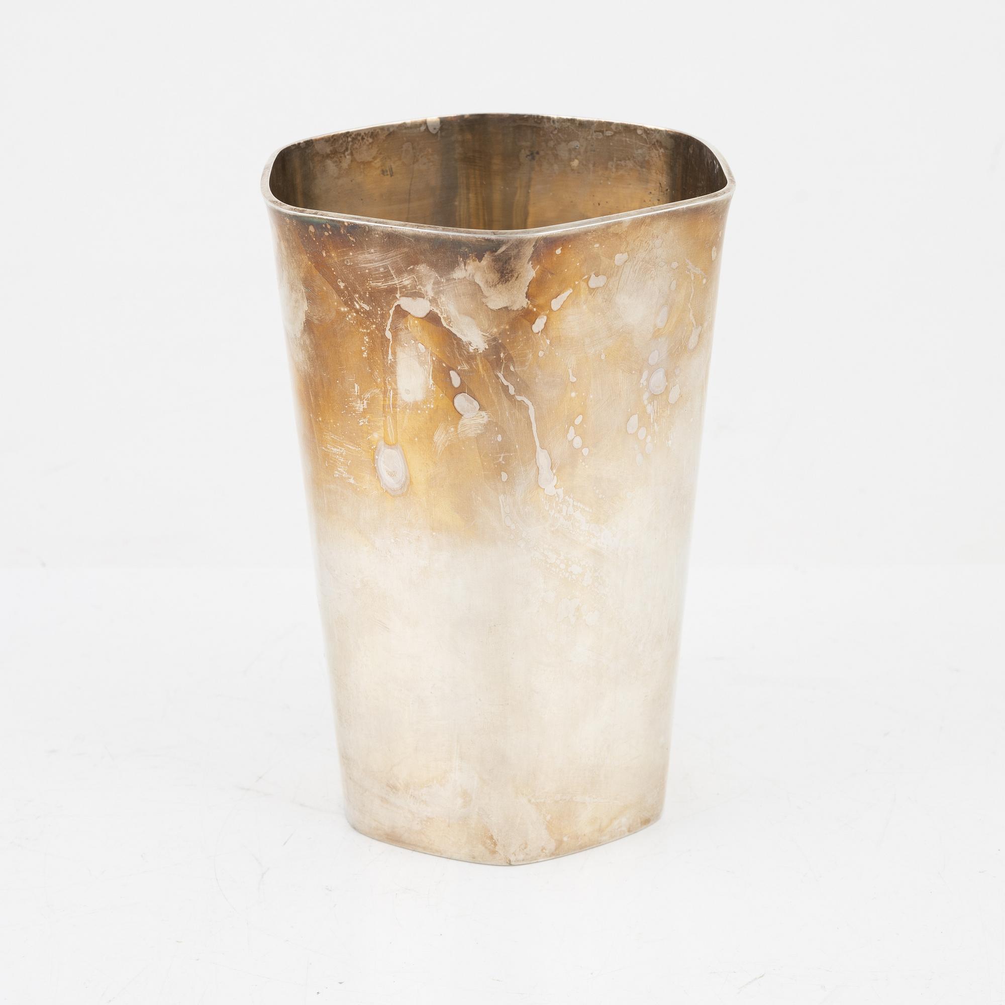 Sven-Arne Gillgren, vas, sterlingsilver, Guldsmedsaktiebolaget GAB, Stockholm, 1960.