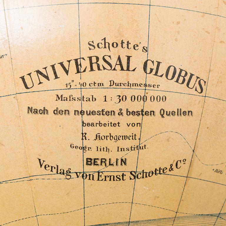 Kartapallo, Ernst Schotte & co, Berliini, 1900-luvun alku,