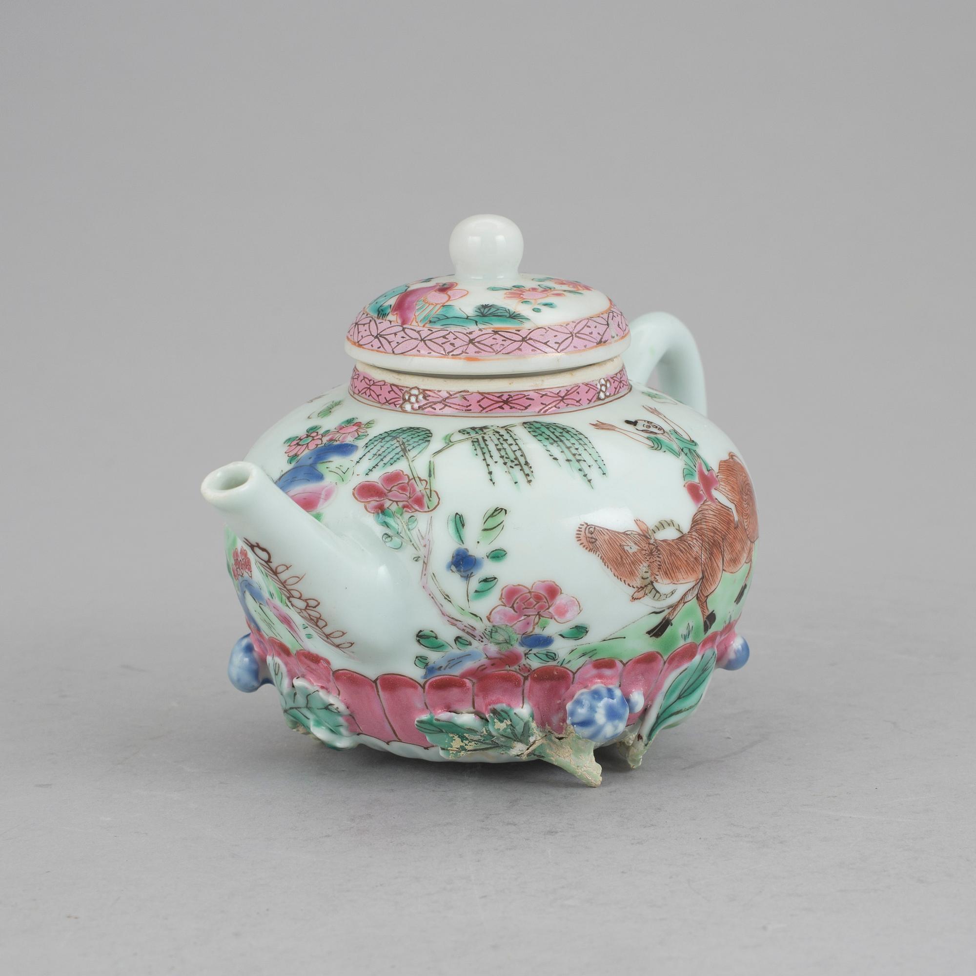 TEKANNA, porslin, Kina, 1700-tal.