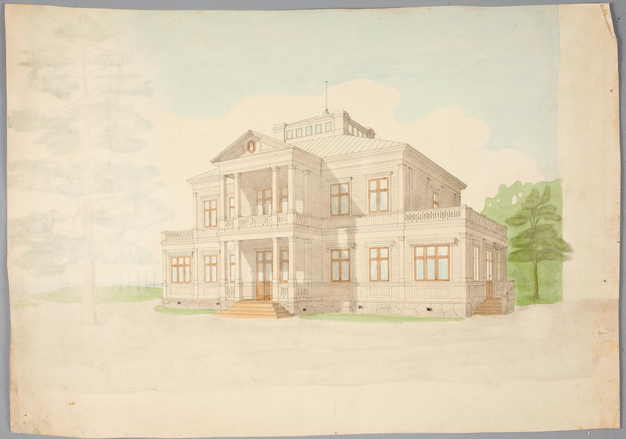 HARALD FALKMAN, ARKITEKTURRITNINGAR, ca 20 st samt, AKADEMITECKNINGAR, 4 ST, sign, dat tidigt 1900-tal.