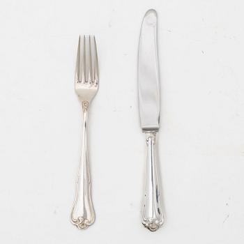 Table cutlery, 24 pieces, silver, model Symfoni, Mema, Lidköping, some 1985.