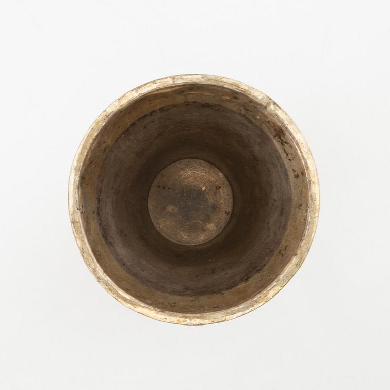 Conrad Gadd pokal/bägare silver delvis förgylld Kristianstad 1749.