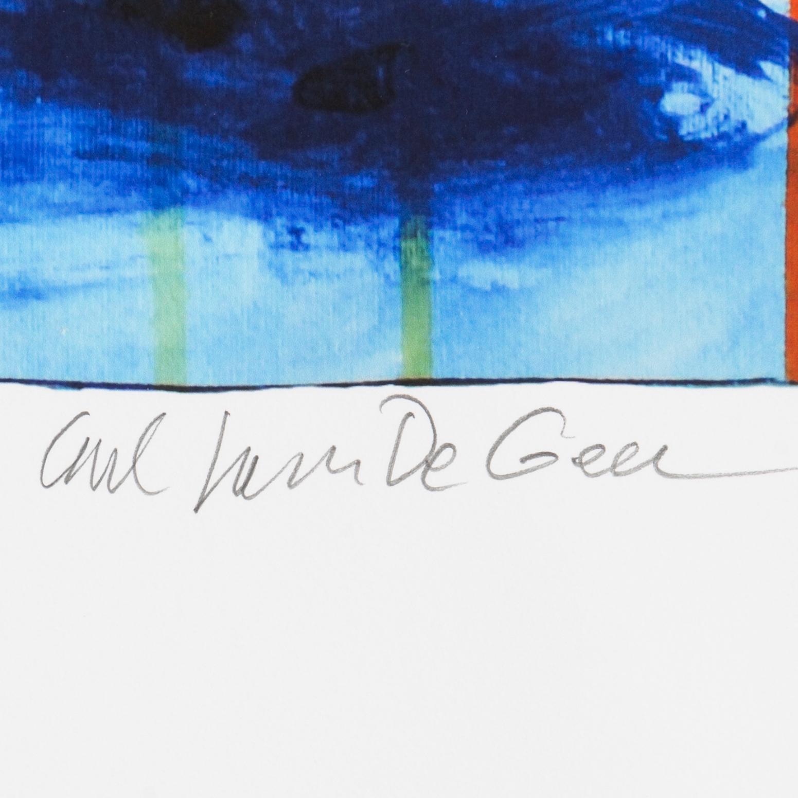 Carl Johan De Geer, lithograph in colours, signed 18/20.