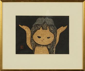 Kaoru Kawano, "Young Girl with Birds in Her Hair".
