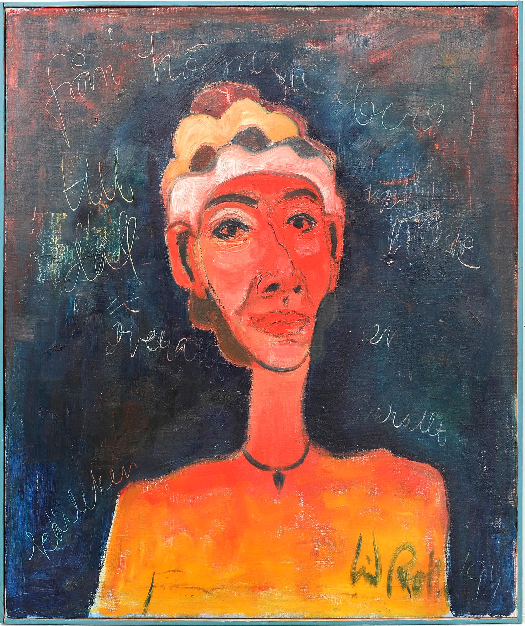 Ingrid Roth, oil on canvas signed.
