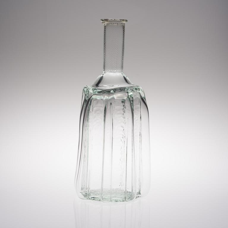 MARKKU SALO, A GLASS SCULPTURE. From the series "Depends on water". Signed M. Salo. Nuutajärvi, late 1990s.