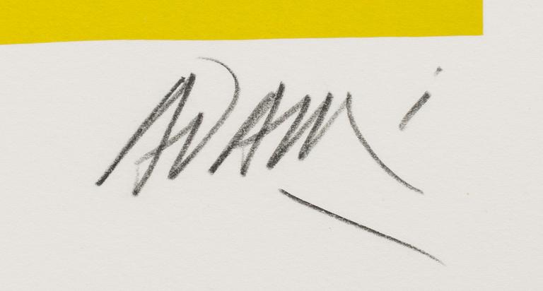 VALERIO ADAMI, serigraph, signed and numbered H.C.
