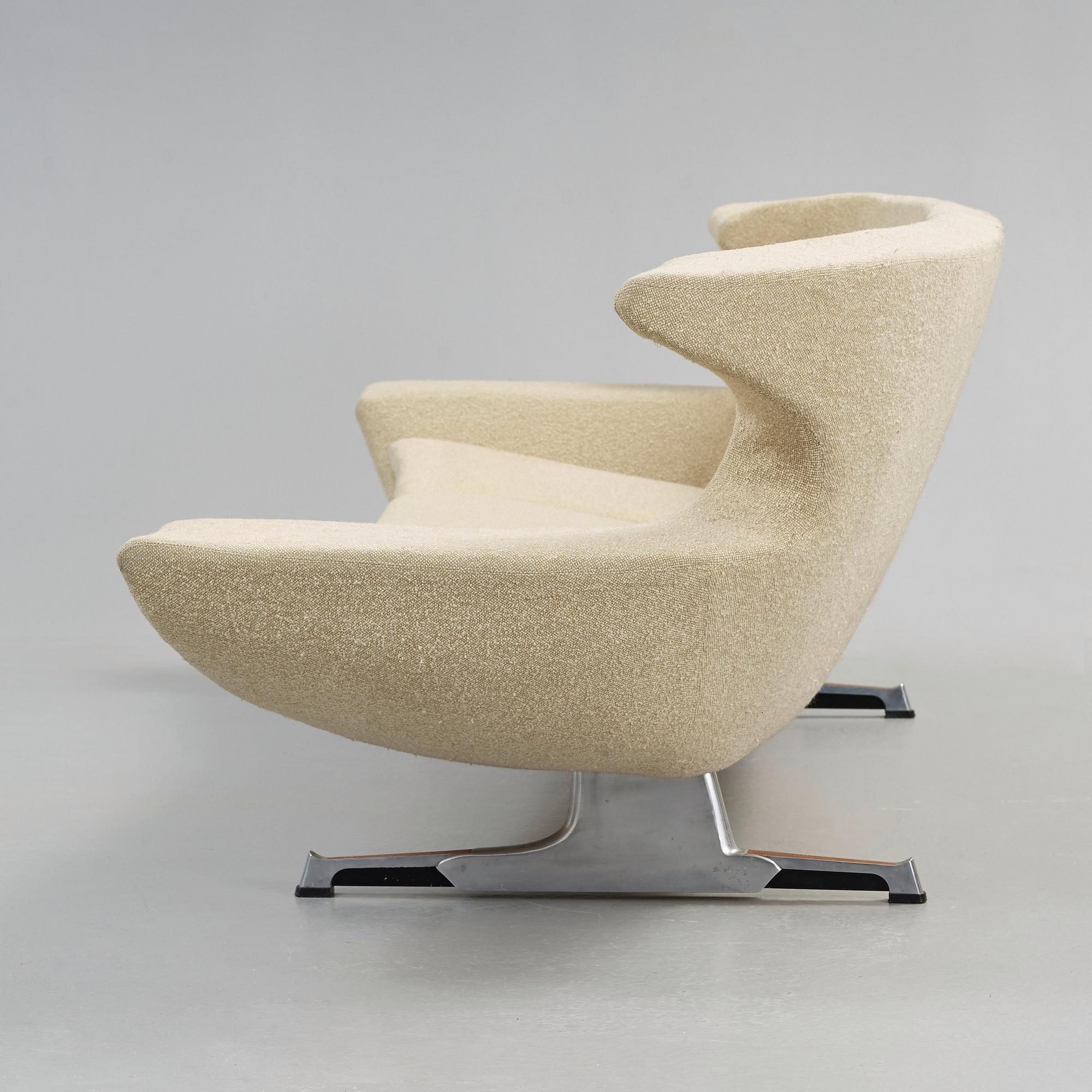 A Swedish 1960's sofa, probably by Hans Erik Johansson, Tranås, Sweden.