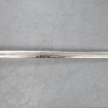 A Regulation Basket hilted broadsword for Highland officers, with scabbard, late 20th Century.