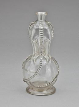 KLUCKAFLASKA, glas, 1700/1800-tal.