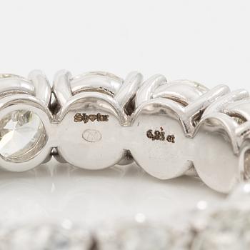 Full eternity ring 18K white gold set with brilliant-cut diamonds.