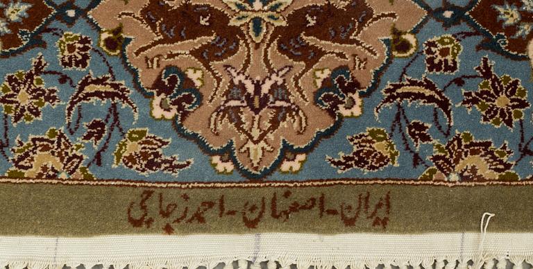 MATTA, old, Isfahan, signerad, part silk, figural, ca 176 x 105 cm.