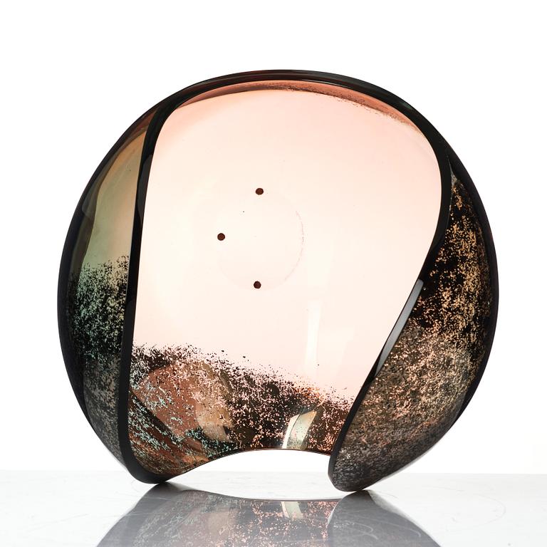 Lena Bergström, a unique glass bowl, Kosta Boda, signed.