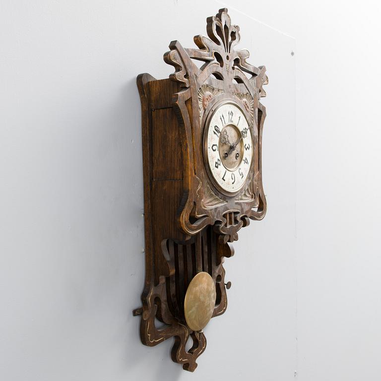 A Gustav Becker art nouveau wall clock, Germany early 20th century.