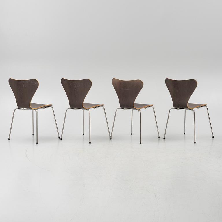 Arne Jacobsen, chairs, 4 pcs, "The Seven", Fritz Hansen.