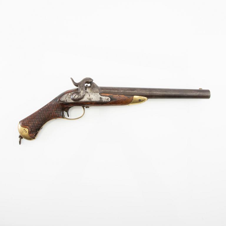 Percussion pistol, m/1850, smoothbored, Sweden.