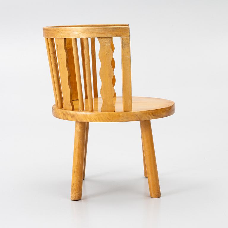 Armchair, sports cottage furniture, Steneby Hemslöjdsförening, mid-20th century.