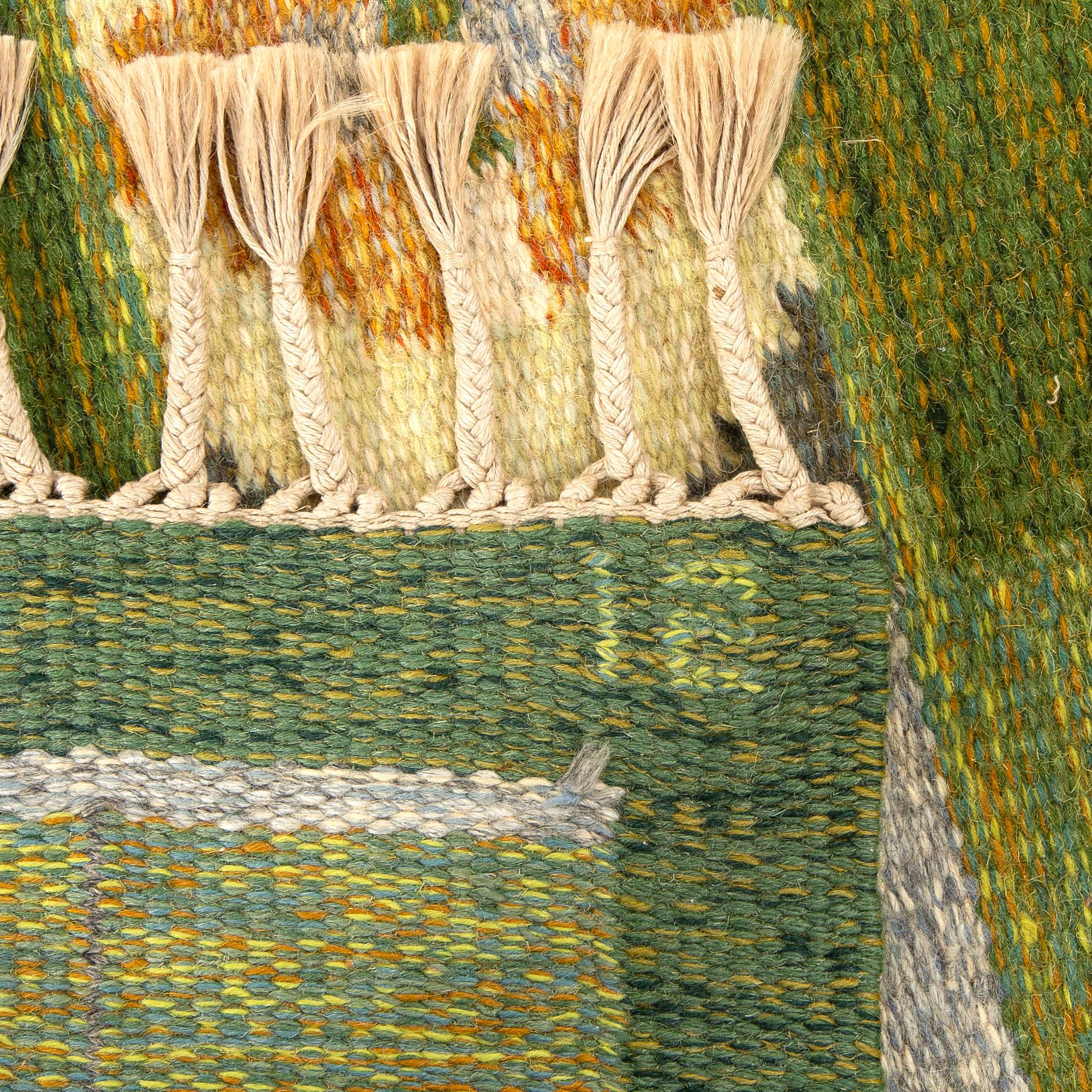 Ingegerd Silow,a flat weave carpet ca 205 x 137 cm.