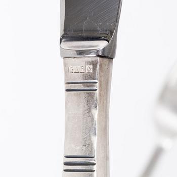 Jacob Ängman, a 46-piece silver flatware set i boxes, 'Rosenholm', GAB, Eskilstuna & Stockholm, Sweden, 1962-92.