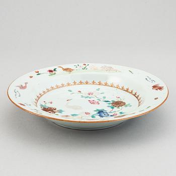 A set of five famille rose soup dishes, Qing dynasty, Qianlong (1736-95).