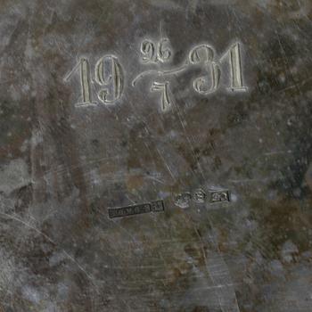 KAFFESERVIS, 3 delar, silver, empirestil, KG Markströms AB, Uppsala 1929. Tot ca 915 gram.