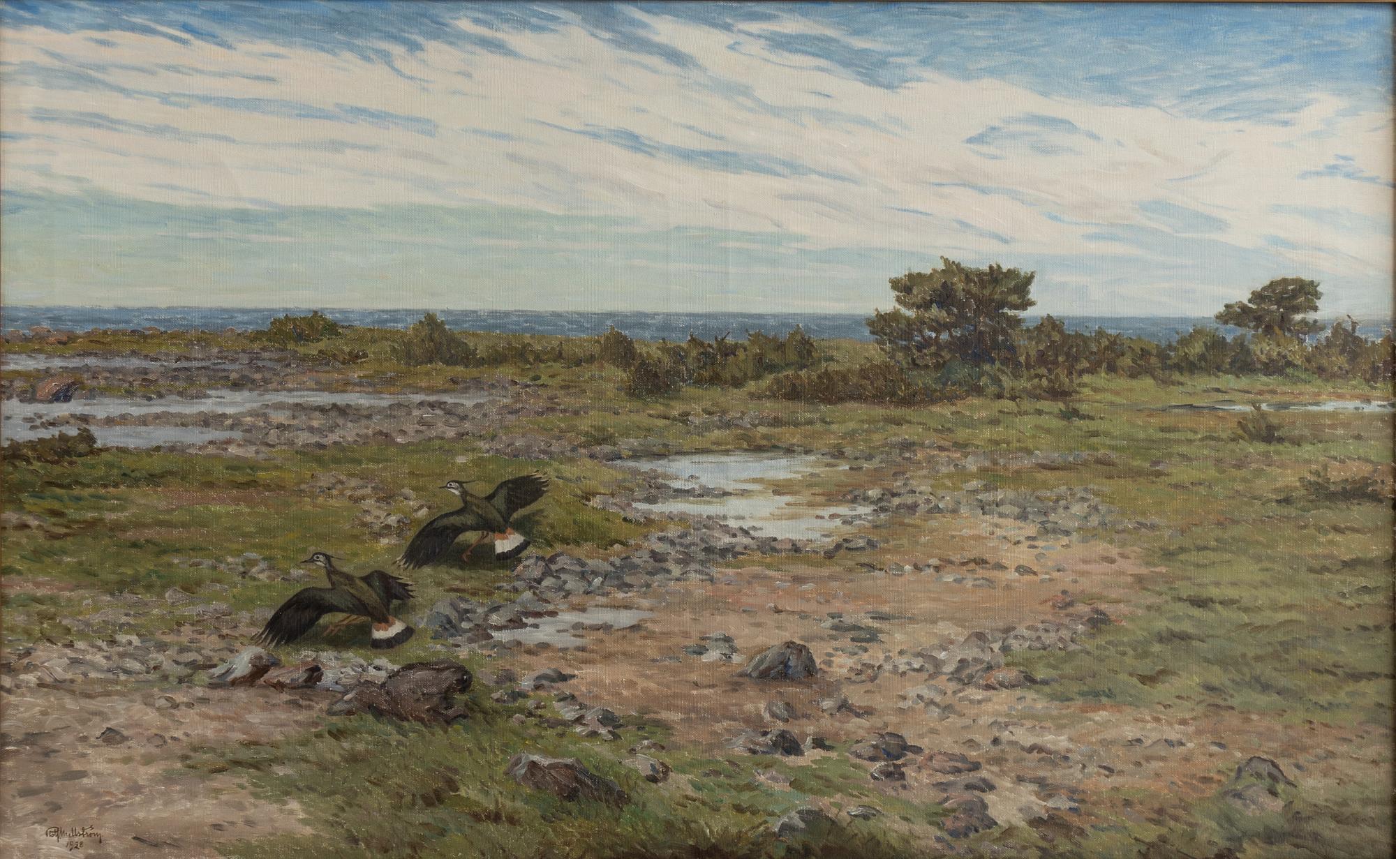 Rolf Mellström, Coastal Landscape with Birds.