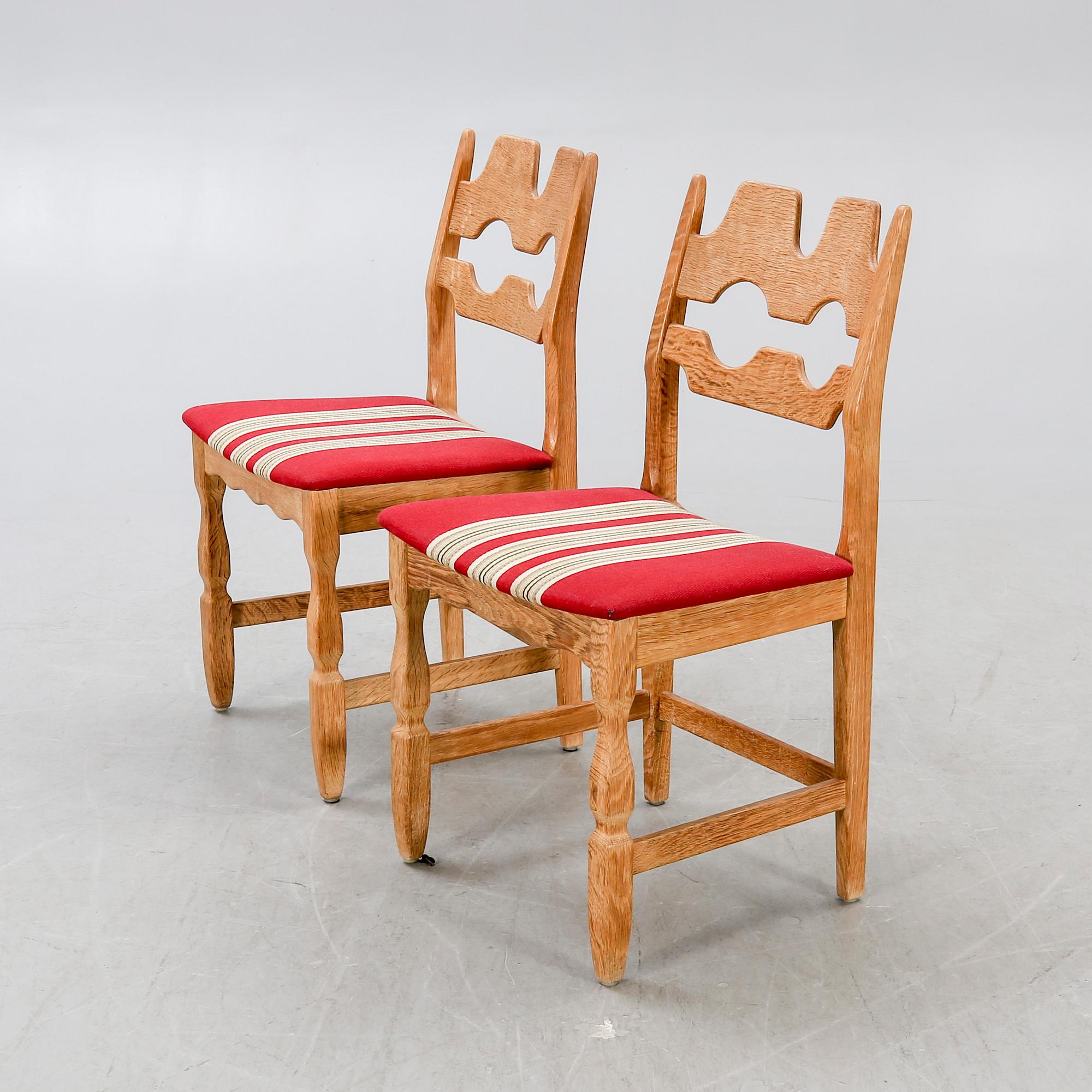 Henning Kjaernulf, Chairs, 6 pcs, Denmark, 1960s, Nyrup furniture factory.