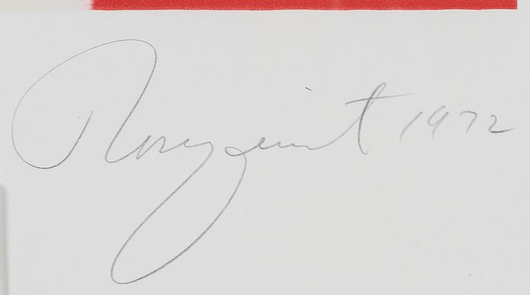 JAMES ROSENQUIST, färglitografi och relief. Sign och numr 6/70.