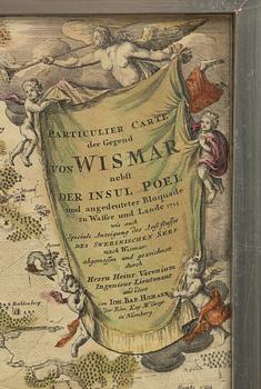 Johann Baptist Homann, "Particulier carte der Gegend von Wismar".