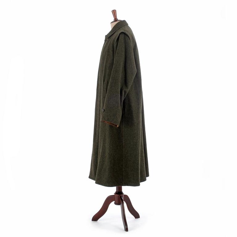 LODENFREY, a men's green wool coat.