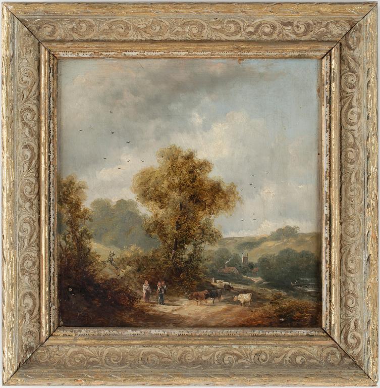 OKÄND KONSTNÄR, olja på duk, troligen England, 1800-tal.