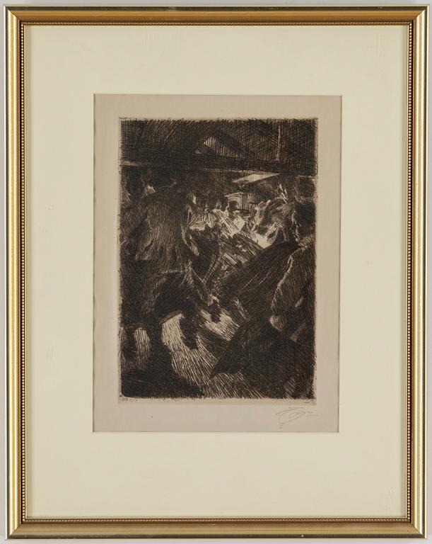 ANDERS ZORN, etching, 1917, signed in pencil.