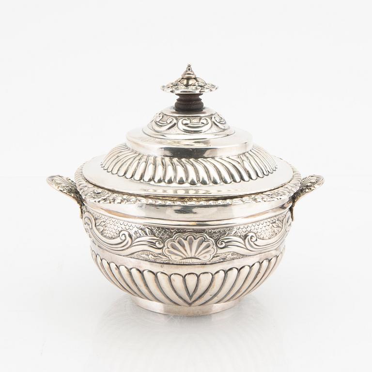 An English 18th century silver bowl mark of  Stephen Adams London, weight 392 grams.